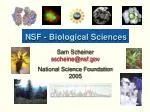 NSF - Biological Sciences - slide 1