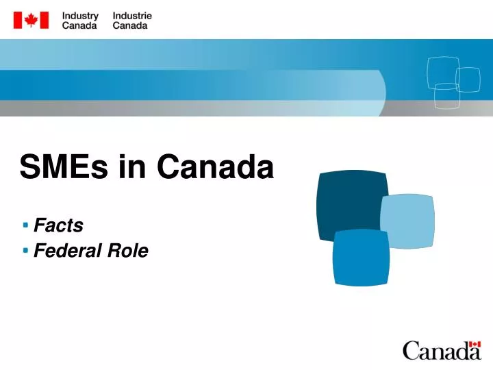 smes in canada facts federal role