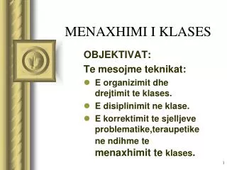 menaxhimi i klases