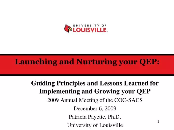 launching and nurturing your qep