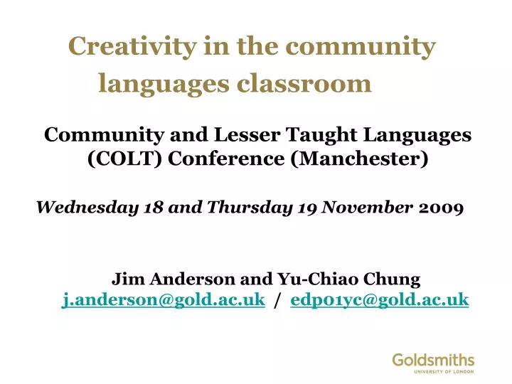 creativity in the community languages classroom