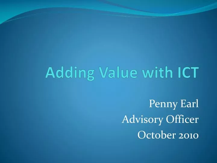 adding value with ict