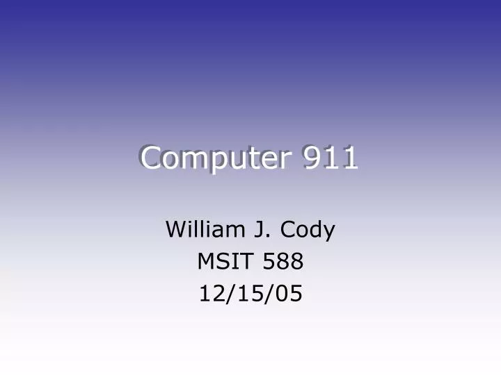 computer 911