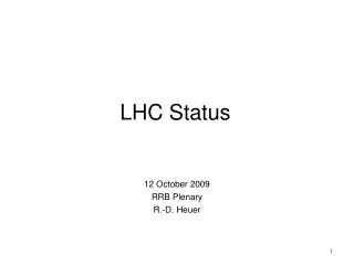 LHC Status