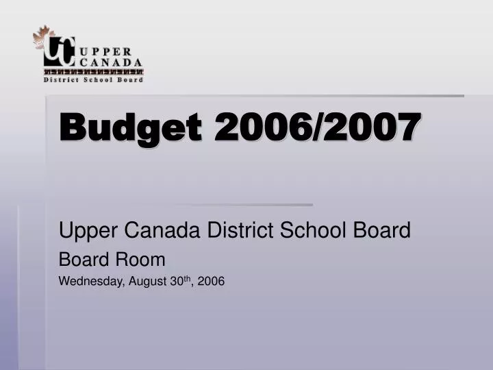 budget 2006 2007
