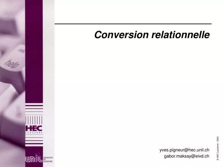 conversion relationnelle