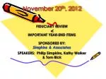 November 20 th , 2012 - slide 1