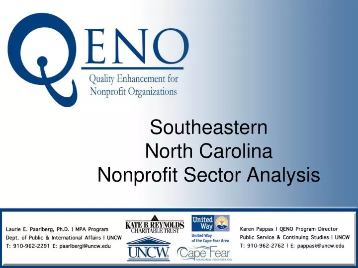 southeastern north carolina nonprofit sector analysis