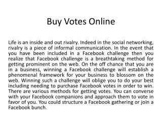Buy Votes Online