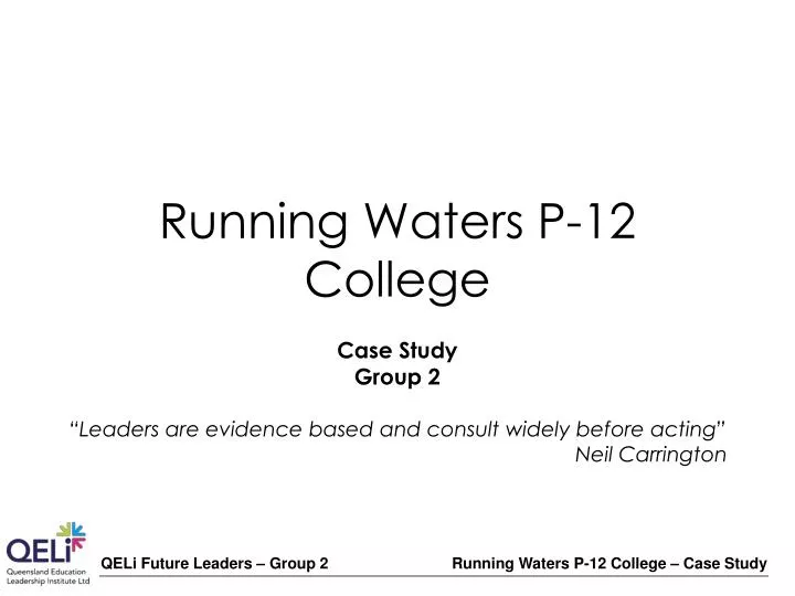 running waters p 12 college