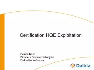 certification hqe exploitation