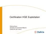 Certification HQE Exploitation - slide 1