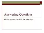 Answering Questions - slide 1