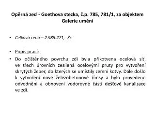 op rn ze goethova stezka p 785 781 1 za objektem galerie um n
