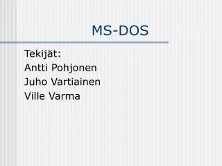 ms dos