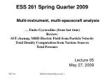 Multi-instrument, multi-spacecraft analysis 	 … Finite Gyroradius (from last time) Review: - slide 1