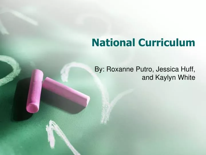 national curriculum