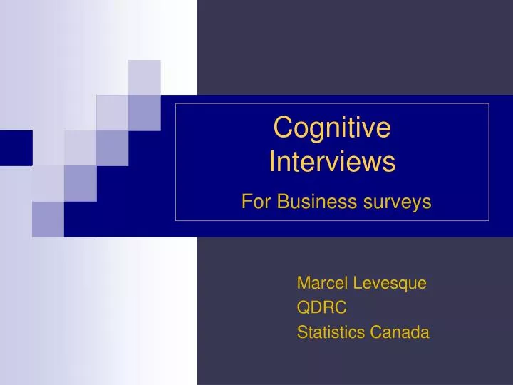 cognitive interviews for business surveys