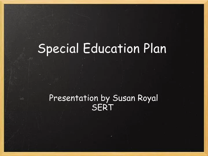 special education plan