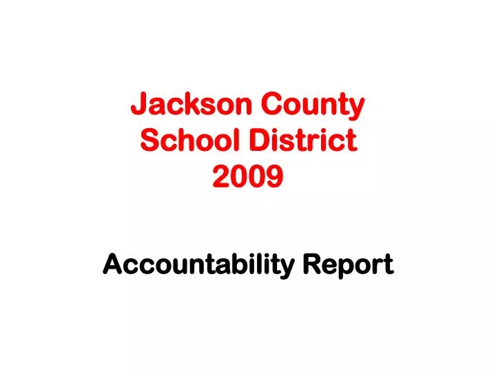 jackson county school district 2009