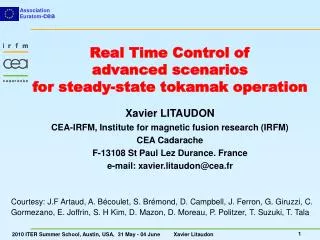 Real Time Control of advanced scenarios for steady-state tokamak operation