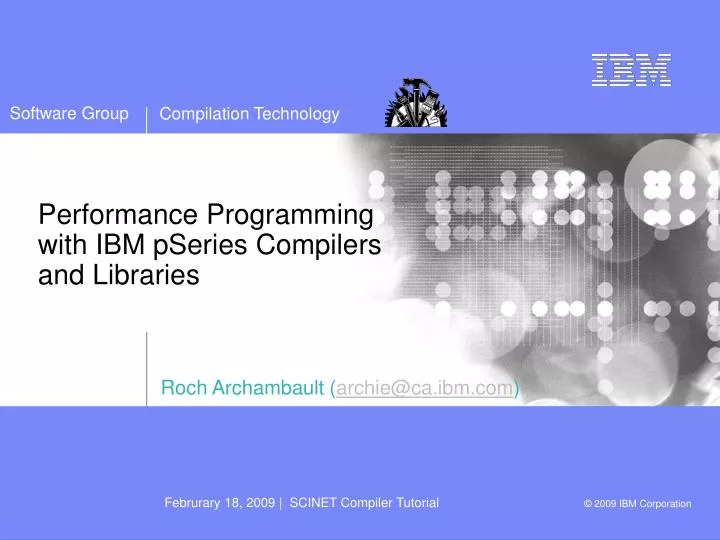 performance programming with ibm pseries compilers and libraries