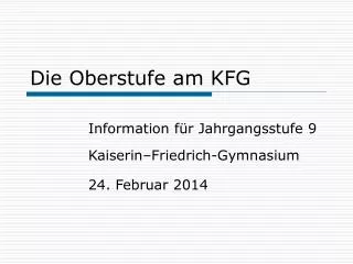 die oberstufe am kfg