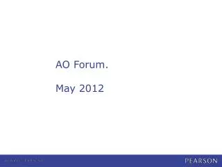 AO Forum. May 2012