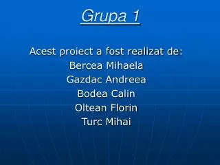 grupa 1