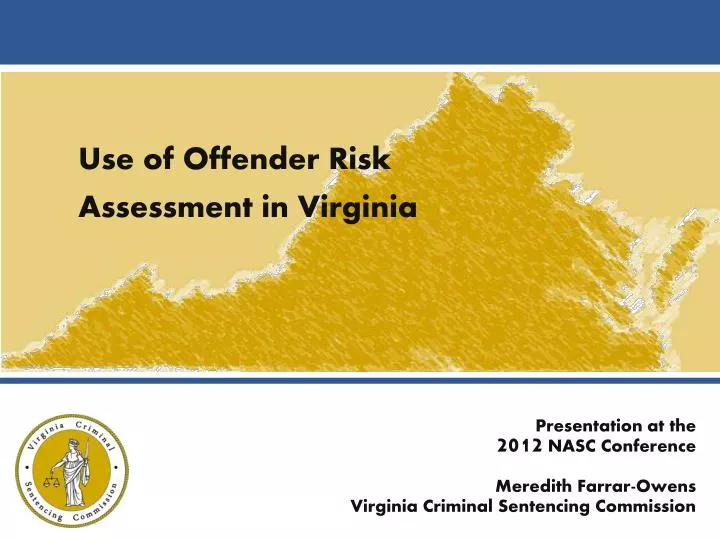 use of offender risk assessment in virginia