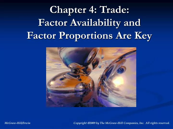 chapter 4 trade factor availability and factor proportions are key