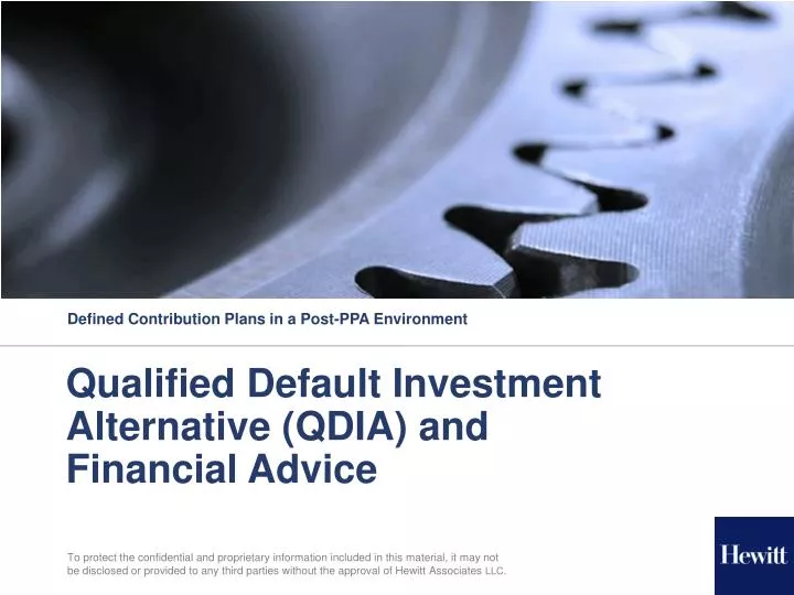 defined contribution plans in a post ppa environment