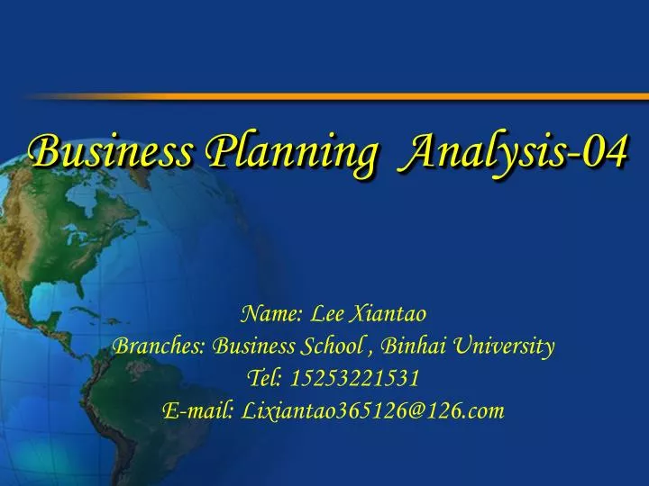 business planning analysis 04