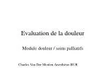 Evaluation de la douleur - slide 1