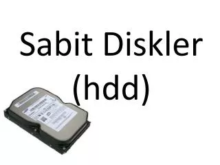 sabit diskler hdd
