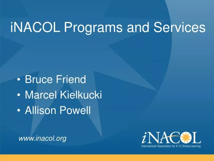 inacol programs and services