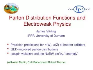 Parton Distribution Functions and Electroweak Physics