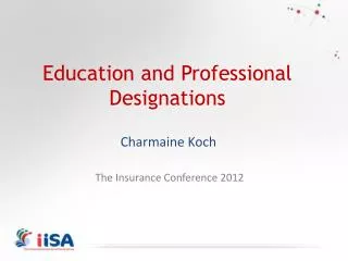 Education and Professional Designations