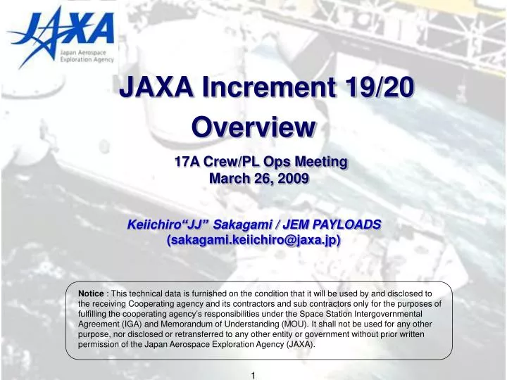jaxa increment 19 20 overview