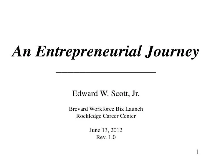 an entrepreneurial journey