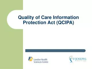 quality of care information protection act qcipa