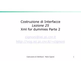 costruzione di interfacce lezione 25 xml for dummies parte 2