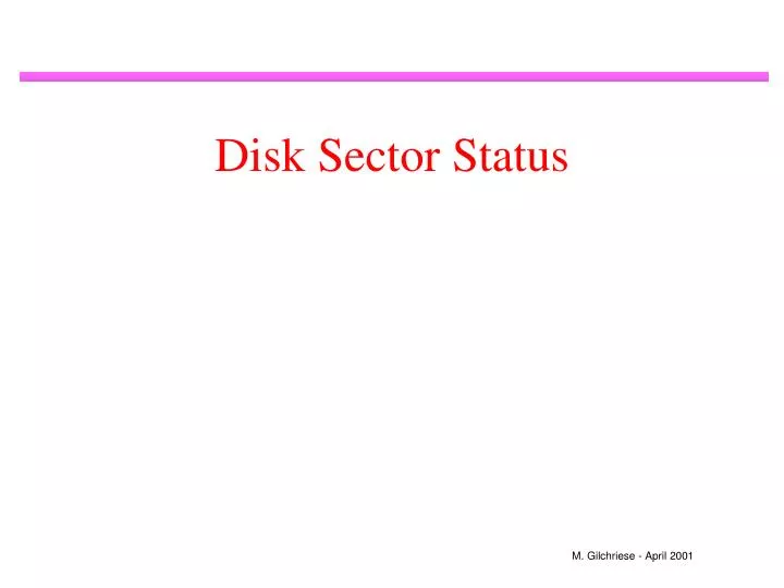 disk sector status