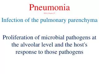 Pneumonia H2012 -Chapter 257