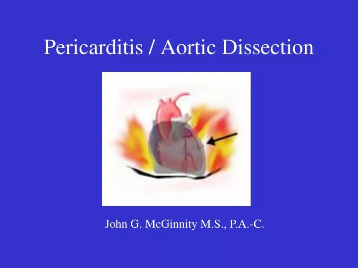 pericarditis aortic dissection