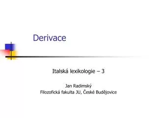 derivace