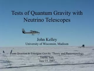 Tests of Quantum Gravity with Neutrino Telescopes