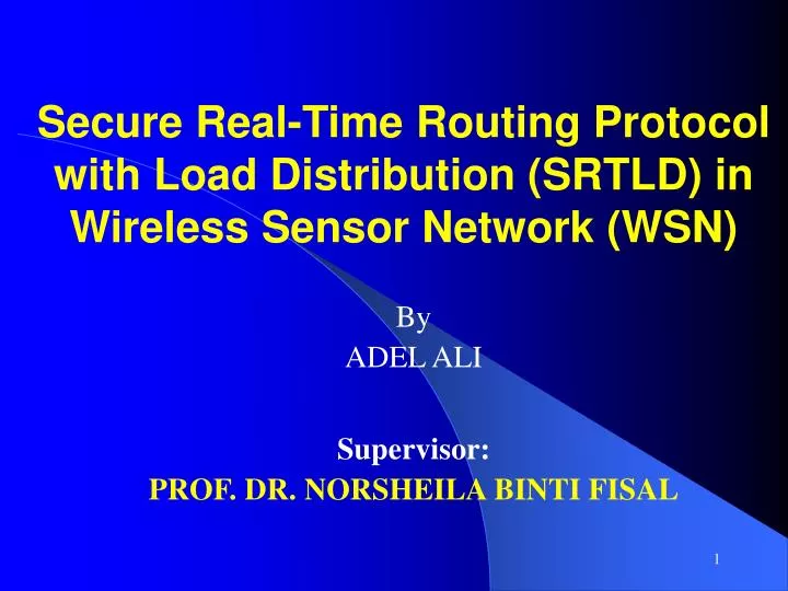 secure real time routing protocol with load distribution srtld in wireless sensor network wsn