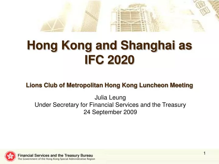 hong kong and shanghai as ifc 2020 lions club of metropolitan hong kong luncheon meeting
