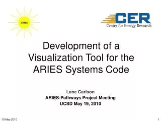 Development of a Visualization Tool for the ARIES Systems Code